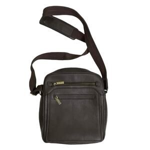 APC Leather Brown Satchel Crossbody Bag Zip Closure Unisex Vintage Ameri Leather